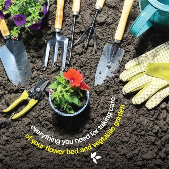 Complete Garden Tool Kit Comes With Bag & Gloves,Garden Tool Set w Spray-Bottle - Picture 6 of 6